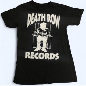 Death Row Records Black Tee (small) Mens